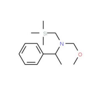(S)-(&minus;)-N-Methoxymethyl-N-(trimethylsilyl)methyl-1-phenylethylamine (CAS 143140-08-3) - chemical structure image