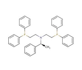 (S)-(&minus;)-N,N-Bis(2-diphenylphosphinoethyl)-1-phenylethylamine (CAS 81510-19-2) - chemical structure image