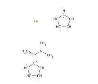 (S)-(&minus;)-N,N-Dimethyl-1-ferrocenylethylamine (CAS 31886-57-4) - chemical structure image
