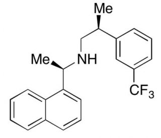 (S)-N-((R)-1-(Naphthalen-1-yl)ethyl)-2-(3-(trifluoromethyl)phenyl)propan-1-amine - chemical structure image
