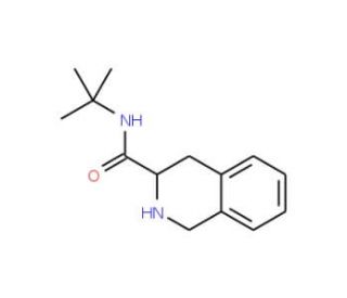 (S)-(&minus;)-N-tert-Butyl-1,2,3,4-tetrahydro-3-isoquinolinecarboxamide (CAS 149182-72-9) - chemical structure image