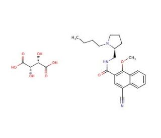 (S)-Nafadotride tartrate (CAS 173429-65-7) - chemical structure image