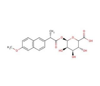 (S)-Naproxen Acyl-&beta;-D-glucuronide (CAS 41945-43-1) - chemical structure image