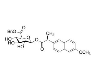 (S)-Naproxen Acyl-&beta;-D-glucuronide Benzyl Ester (CAS 946517-36-8) - chemical structure image