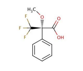 (S)-(&minus;)-&alpha;-Methoxy-&alpha;-(trifluoromethyl)phenylacetic acid (CAS 17257-71-5) - chemical structure image