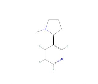(S)-(&minus;)-Nicotine-d4 (CAS 284685-07-0) - chemical structure image