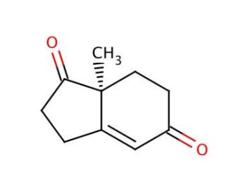 (S)-(&plus;)-2,3,7,7a-Tetrahydro-7a-methyl-1H-indene-1,5(6H)-dione (CAS 17553-86-5) - chemical structure image