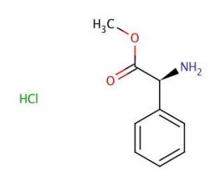(S)-(&plus;)-2-Phenylglycine methyl ester hydrochloride (CAS 15028-39-4) - chemical structure image