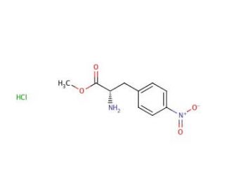 (S)-(&plus;)-4-Nitrophenylalanine methyl ester hydrochloride (CAS 17193-40-7) - chemical structure image