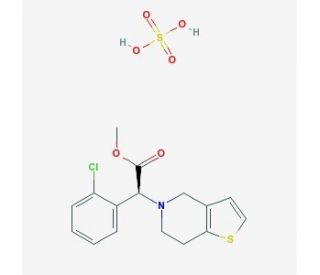 S-(&plus;)-Clopidogrel Hydrogen Sulfate (CAS 120202-66-6) - chemical structure image