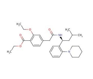 (S)-Repaglinide Ethyl Ester (Repaglinide Impurity) (CAS 147770-06-7) - chemical structure image