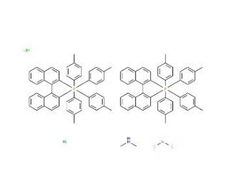 (S)-[(RuCl (T-BINAP))2(&mu;-Cl)3[NH2Me2] (CAS 309735-86-2) - chemical structure image