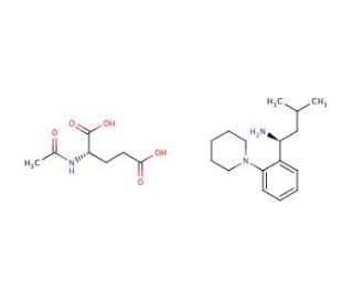 (S,S&prime;)-3-Methyl-1-(2-piperidinophenyl)butylamine, N-Acetyl-glutamate Salt (CAS 219921-94-5) - chemical structure image