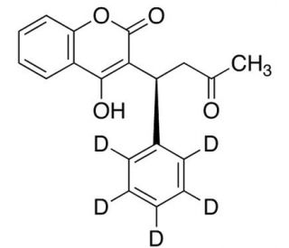 S-(&minus;)-Warfarin-d5 (CAS 5543-57-7) - chemical structure image