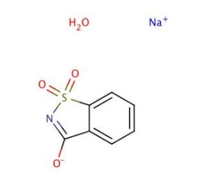Saccharin sodium salt (CAS 82385-42-0) - chemical structure image