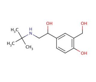 Salbutamol (CAS 18559-94-9) - chemical structure image