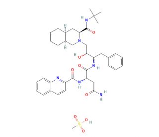 Saquinavir, Mesylate (CAS 149845-06-7) - chemical structure image