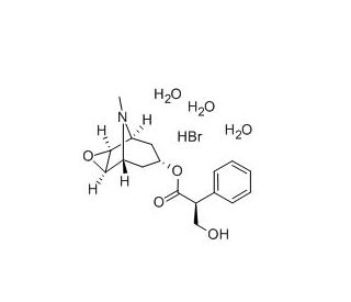 Scopolamine hydrobromide trihydrate (CAS 6533-68-2) - chemical structure image
