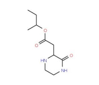 sec-Butyl 2-(3-oxo-2-piperazinyl)acetate - chemical structure image