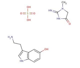 Serotonin creatinine sulfate complex (CAS 61-47-2) - chemical structure image