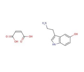 Serotonin hydrogen maleate (CAS 18525-25-2) - chemical structure image