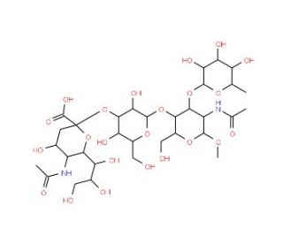 Sialyl Lewis X methyl glycoside (CAS 141612-87-5) - chemical structure image