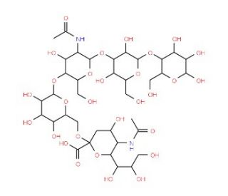 Sialyllacto-N-tetraose a sodium salt (CAS 64003-53-8) - chemical structure image