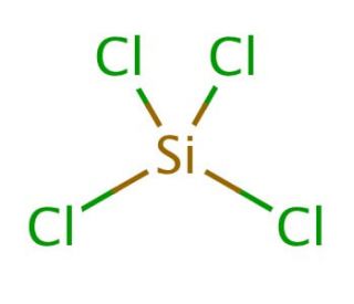 Silicon tetrachloride (CAS 10026-04-7) - chemical structure image
