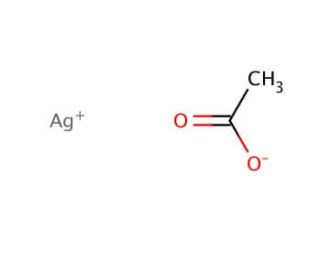 Silver acetate (CAS 563-63-3) - chemical structure image