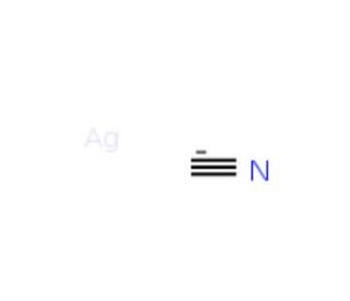 Silver cyanide (CAS 506-64-9) - chemical structure image