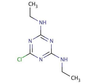 Simazine (CAS 122-34-9) - chemical structure image