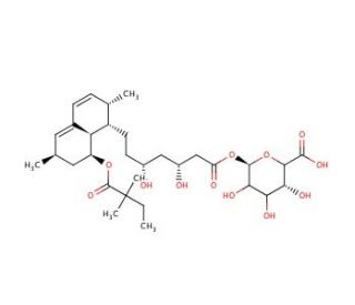 Simvastatin Acyl-&beta;-D-glucuronide (CAS 463962-56-3) - chemical structure image