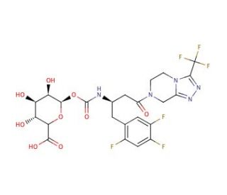 Sitagliptin Carbamoyl &beta;-D-Glucuronide (CAS 940002-59-5) - chemical structure image