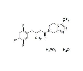 Sitagliptin phosphate monohydrate (CAS 654671-77-9) - chemical structure image