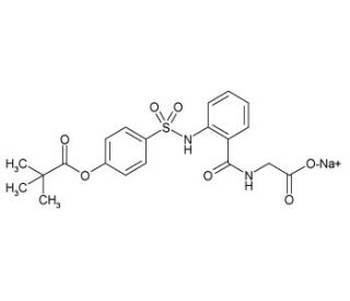 Sivelestat sodium salt (CAS 150374-95-1) - chemical structure image