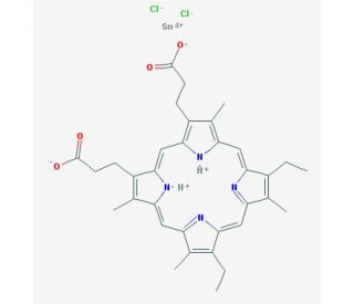Sn(IV) Mesoporphyrin IX dichloride (CAS 106344-20-1) - chemical structure image