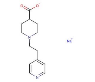 Sodium 1-(2-pyridin-4-ylethyl)piperidine-4-carboxylate - chemical structure image