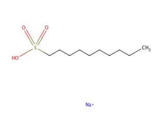 Sodium 1-decanesulfonate (CAS 13419-61-9) - chemical structure image