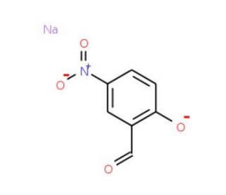 Sodium 2-formyl-4-nitrobenzenolate, 5-Nitrosalicylaldehyde sodium salt (CAS 58983-36-1) - chemical structure image