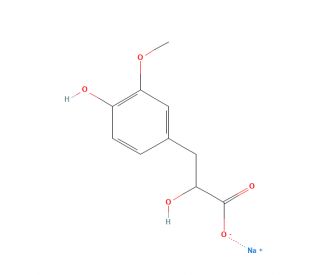 Sodium 3-(4-Hydroxy-3-methoxyphenyl)lactate (CAS 77305-02-3) - chemical structure image