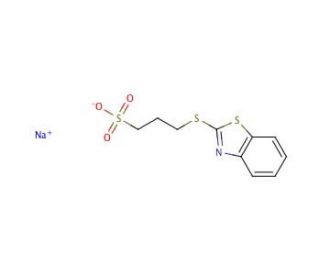 Sodium 3-(benzothiazol-2-ylthio)-1-propanesulfonate (CAS 49625-94-7) - chemical structure image