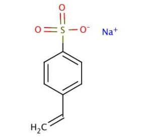 Sodium 4-vinylbenzenesulfonate (CAS 2695-37-6) - chemical structure image