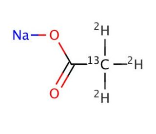 Sodium acetate-2-(13-C),d3 (CAS 85355-10-8) - chemical structure image