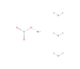 Sodium antimonate trihydrate (CAS 15432-85-6) - chemical structure image