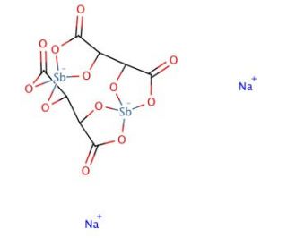 Sodium antimonyl L-tartrate - chemical structure image