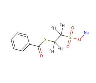 Sodium Benzoylthioethanesulfonate-d4 (CAS 1189657-00-8) - chemical structure image