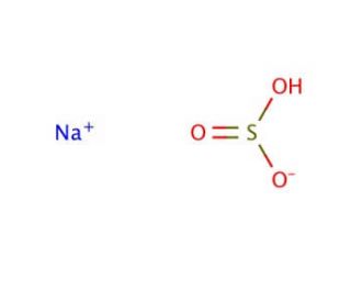 Sodium bisulfite, mixture of NaHSO3 and Na2S2O5 (CAS 7631-90-5) - chemical structure image
