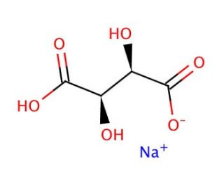 Sodium bitartrate monohydrate (CAS 6131-98-2) - chemical structure image