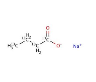 Sodium butyrate-13C4 (CAS 312623-84-0) - chemical structure image