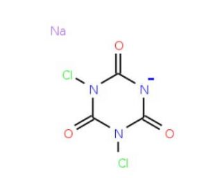 Sodium dichloroisocyanurate (CAS 2893-78-9) - chemical structure image